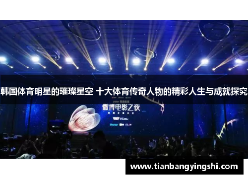 韩国体育明星的璀璨星空 十大体育传奇人物的精彩人生与成就探究